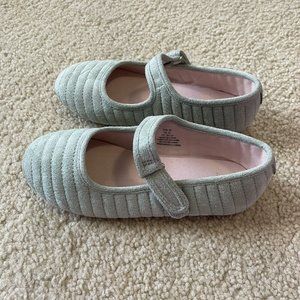 H&M Girls Mary Janes Green Shoes Size 12